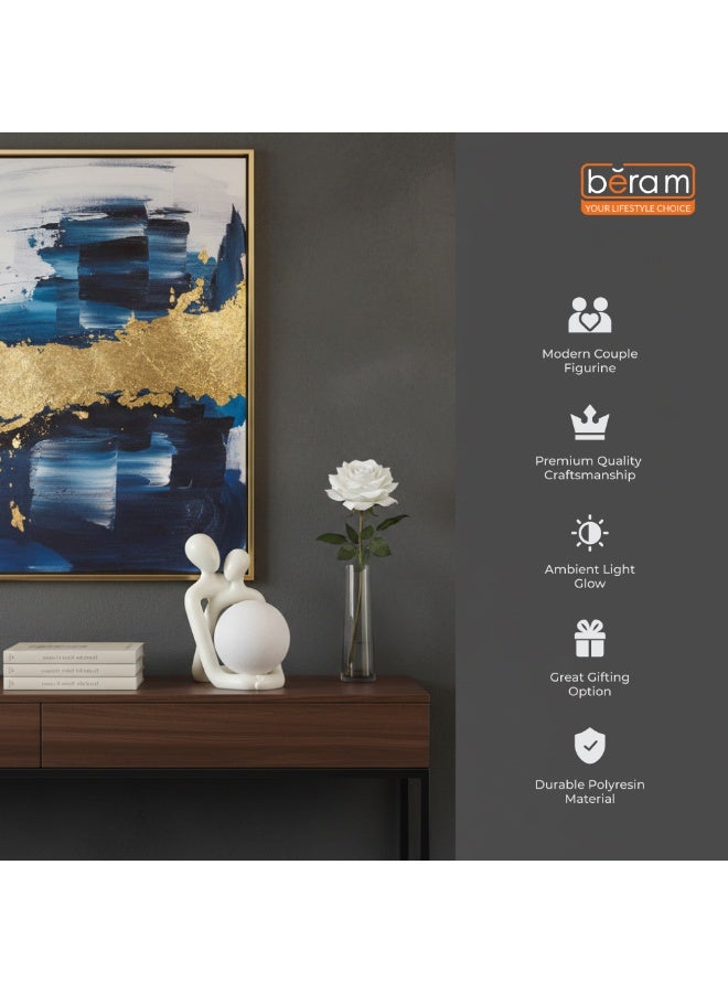 BERAM Couple Aura Lamp Romantic LED Night Light Modern Resin Couple Figurine with Warm Ambient Glow Decorative Table Lamp for Bedroom Home Décor Anniversary and Valentine’s Day Gift - Image 3